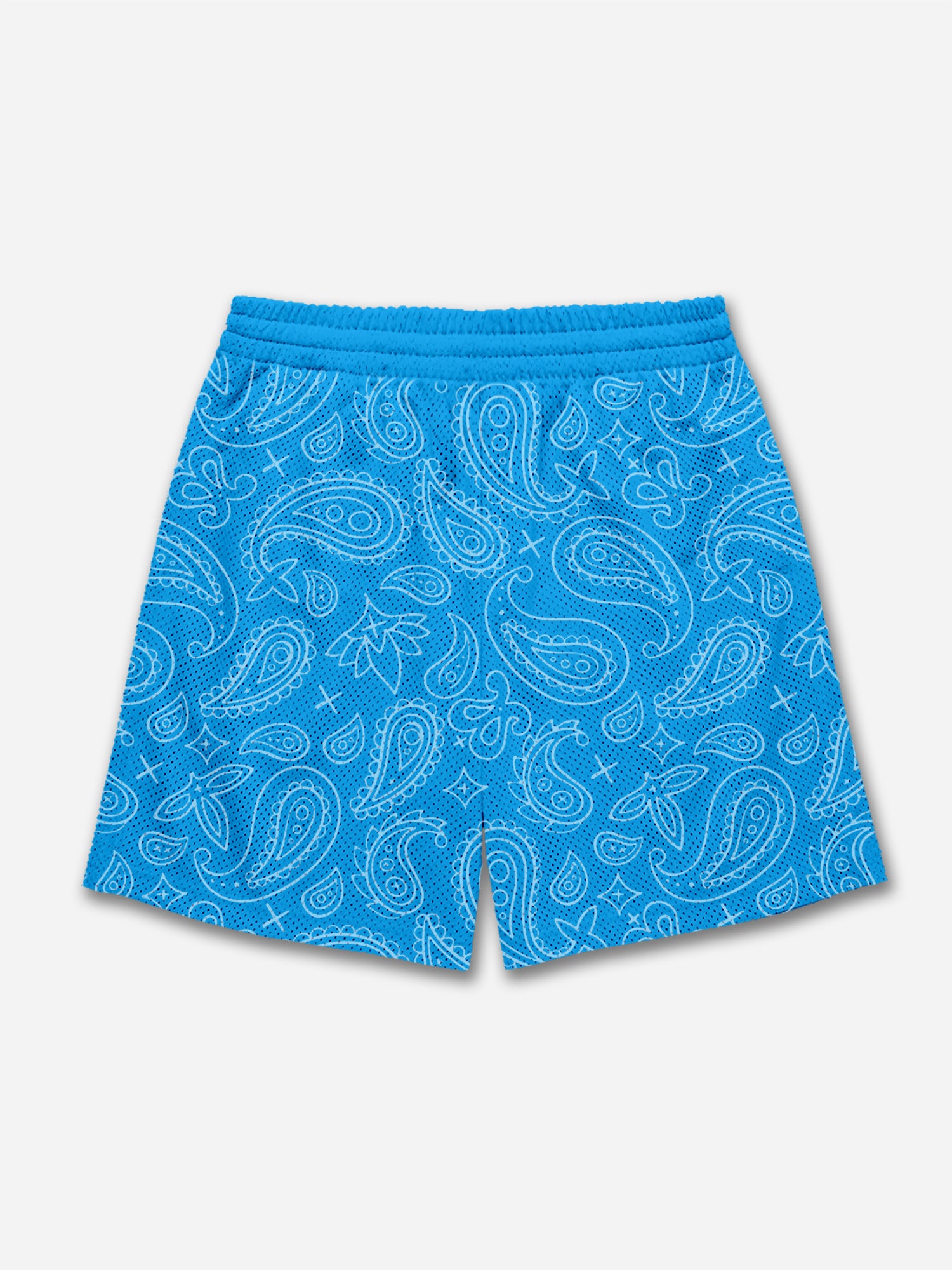 Ambition Skull Hand Cashew Flower Graphic Mesh Shorts