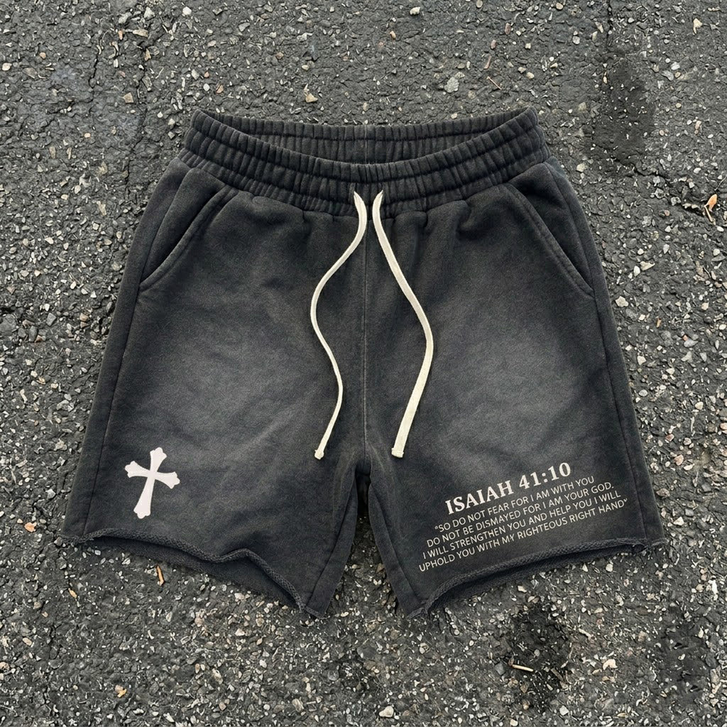 Fearless 41：10 Print Janky Acid Washed Shorts