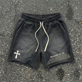 Fearless 41：10 Print Janky Acid Washed Shorts