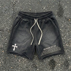 Fearless 41：10 Print Janky Acid Washed Shorts