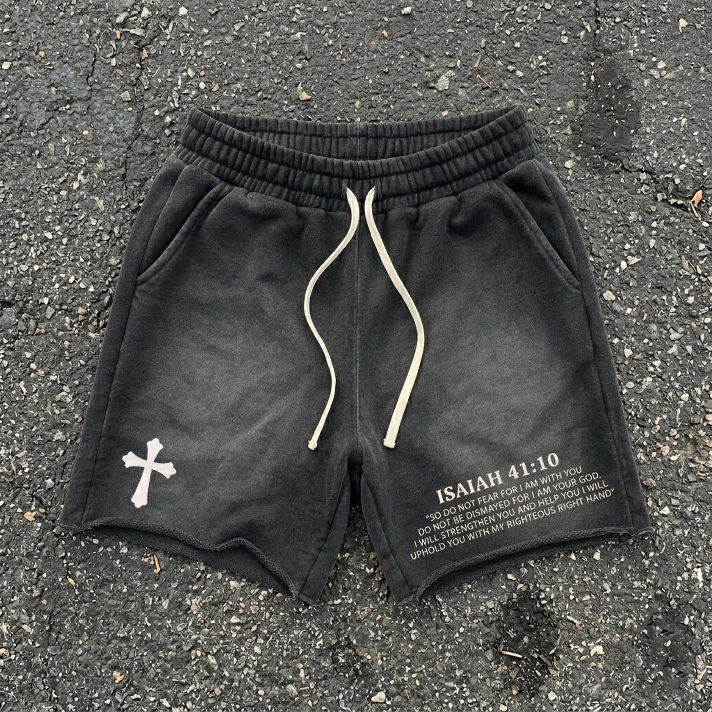 Fearless 41：10 Print Janky Acid Washed Shorts