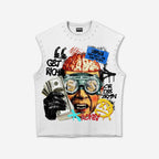 Get Rich Money Portrait Street Graphic Tank Top