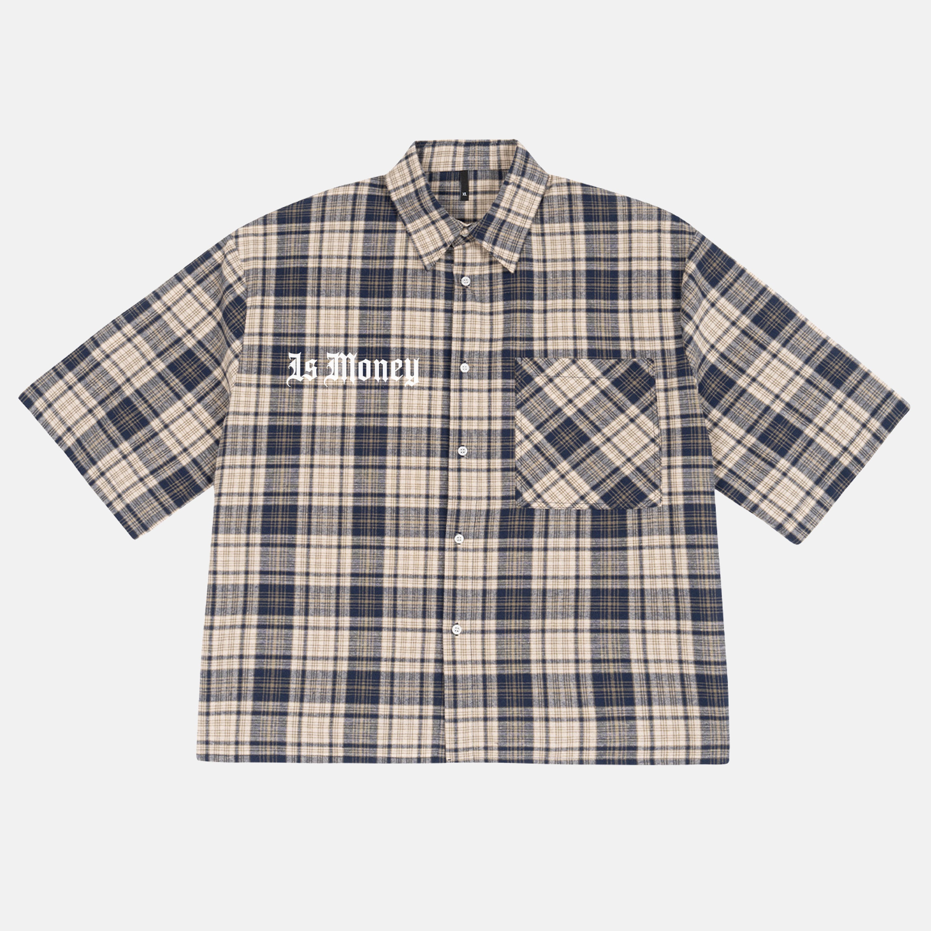 All We Need Is Money Graphic Plaid Jacket Shirt