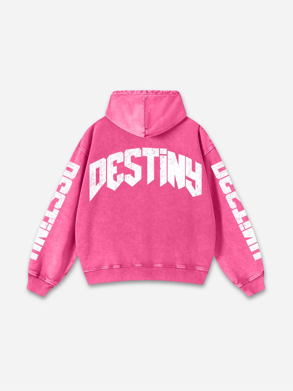 Vintage Destiny Mummy Graphic Distressed Acid Wash Hoodie