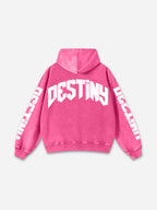Vintage Destiny Mummy Graphic Distressed Acid Wash Hoodie