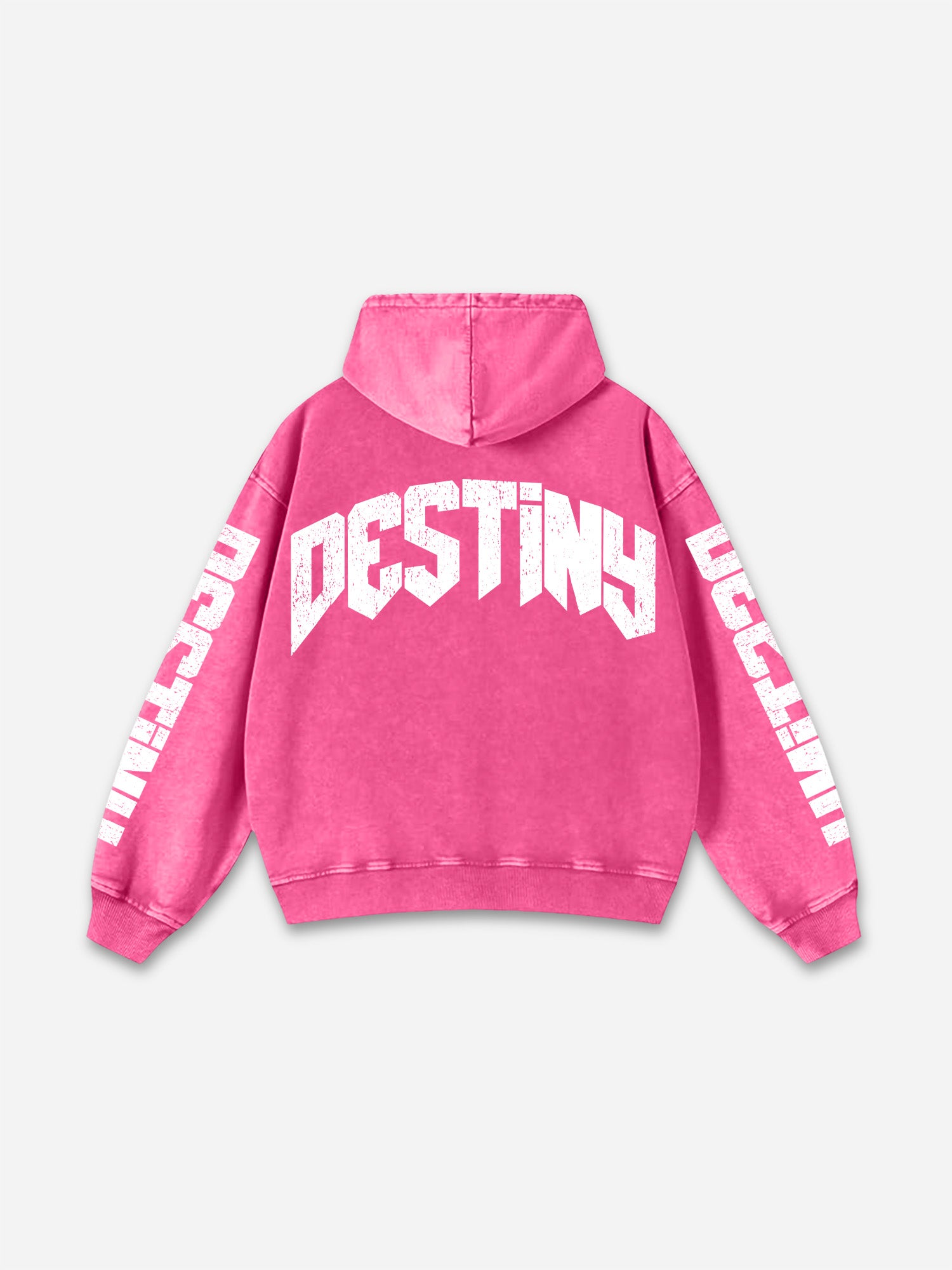 Vintage Destiny Mummy Graphic Distressed Acid Wash Hoodie