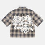 Mental Health Matters Most Retro Slogan Graphic Plaid Jacket Shirt
