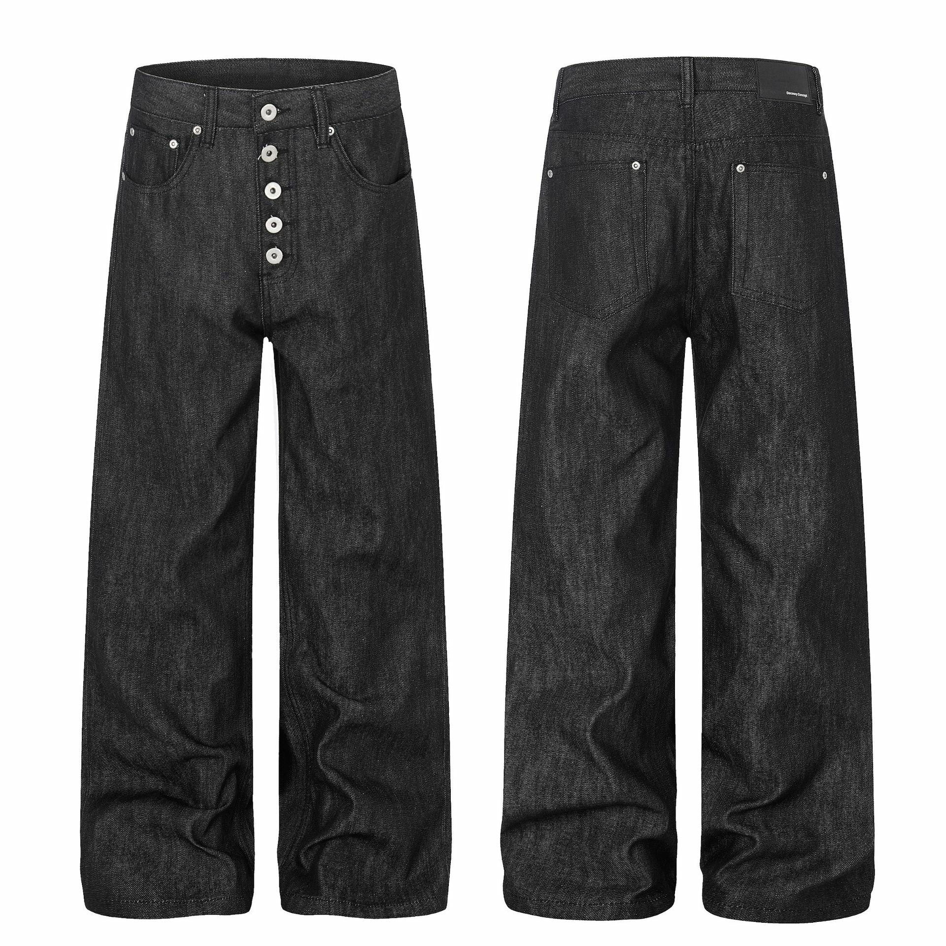 Men's Retro Selvedge Denim Baggy Jeans