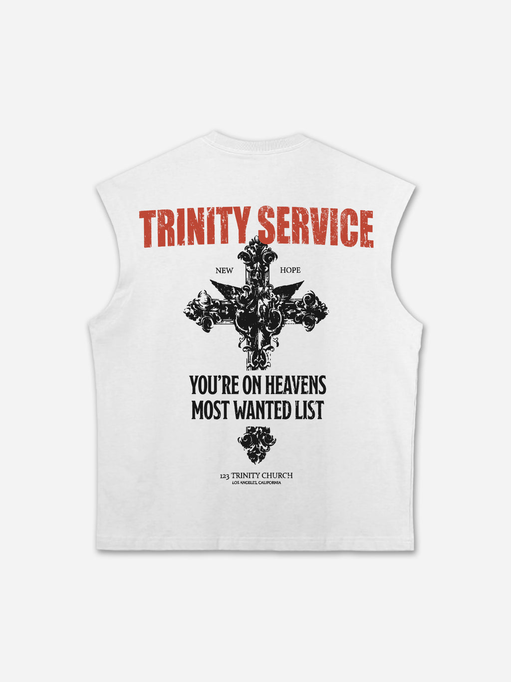 Trinity Service Vintage Cross Graphic Tank Top