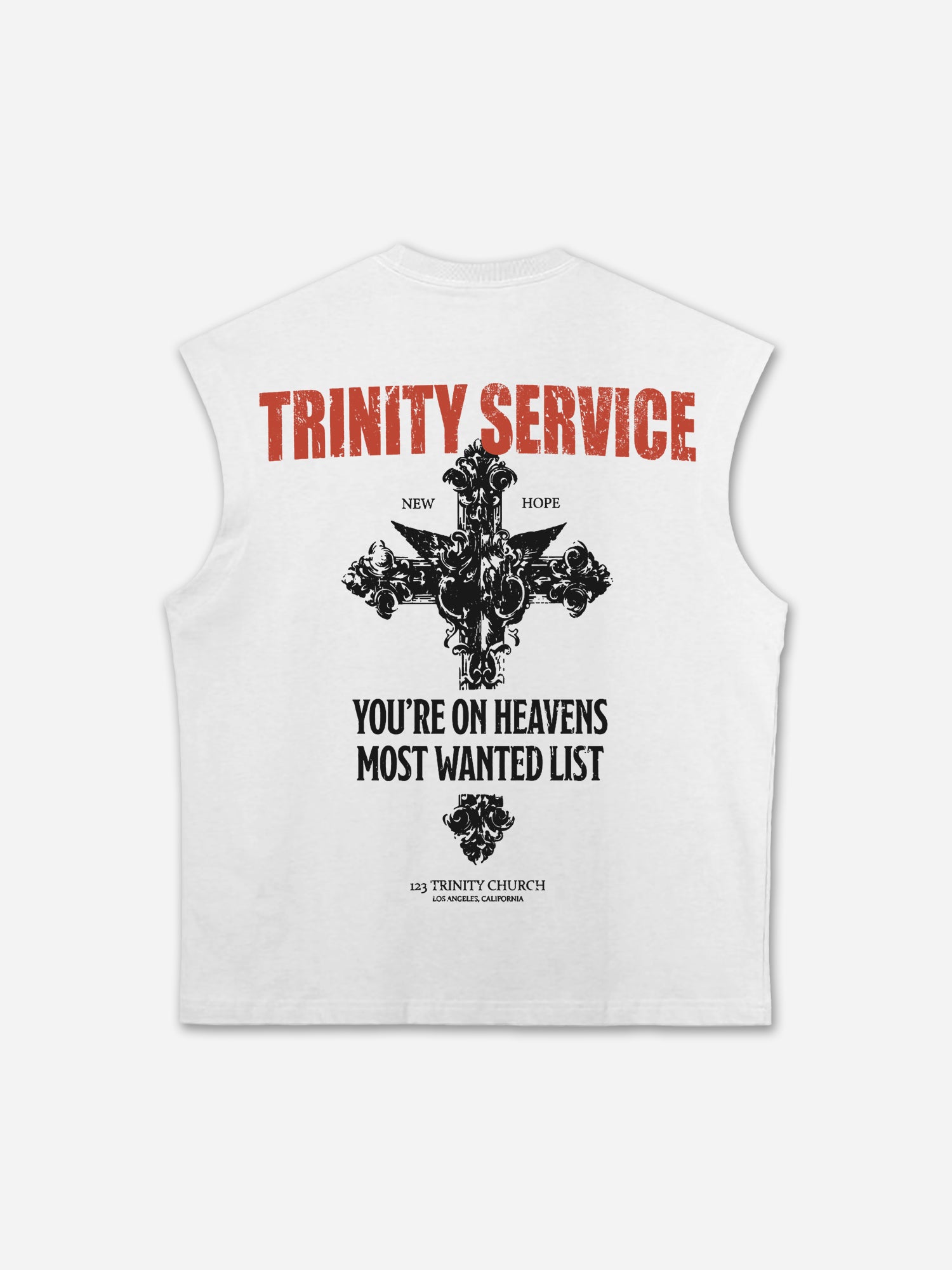 Trinity Service Vintage Cross Graphic Tank Top