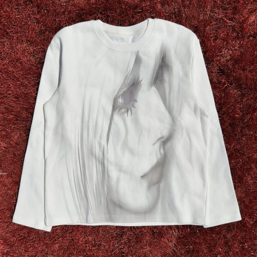 Retro Punk Japanese Character Fashion Long-sleeved T-shirt
