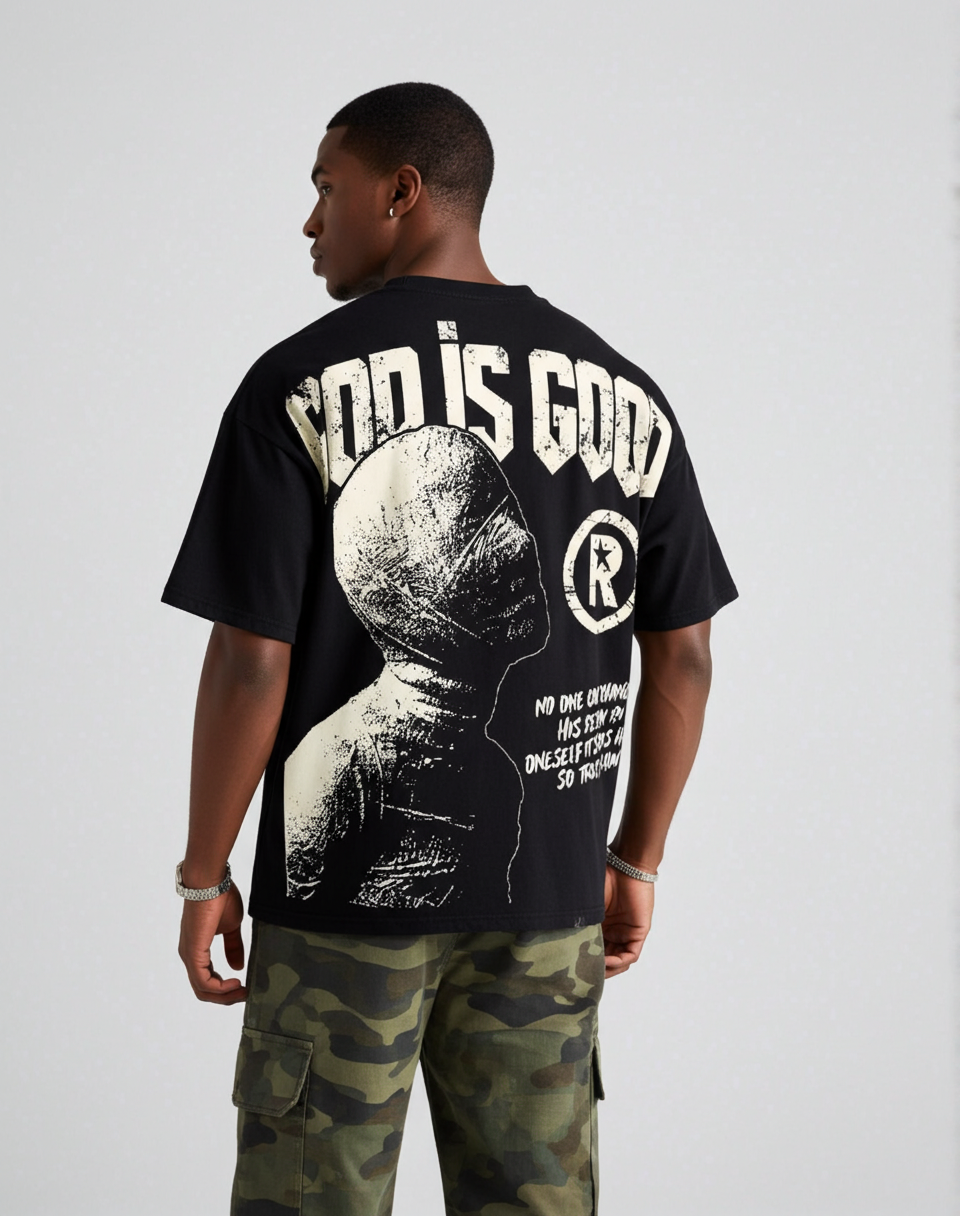 God Is Good-vintage Destiny Mummy Graphic Cotton T-shirt