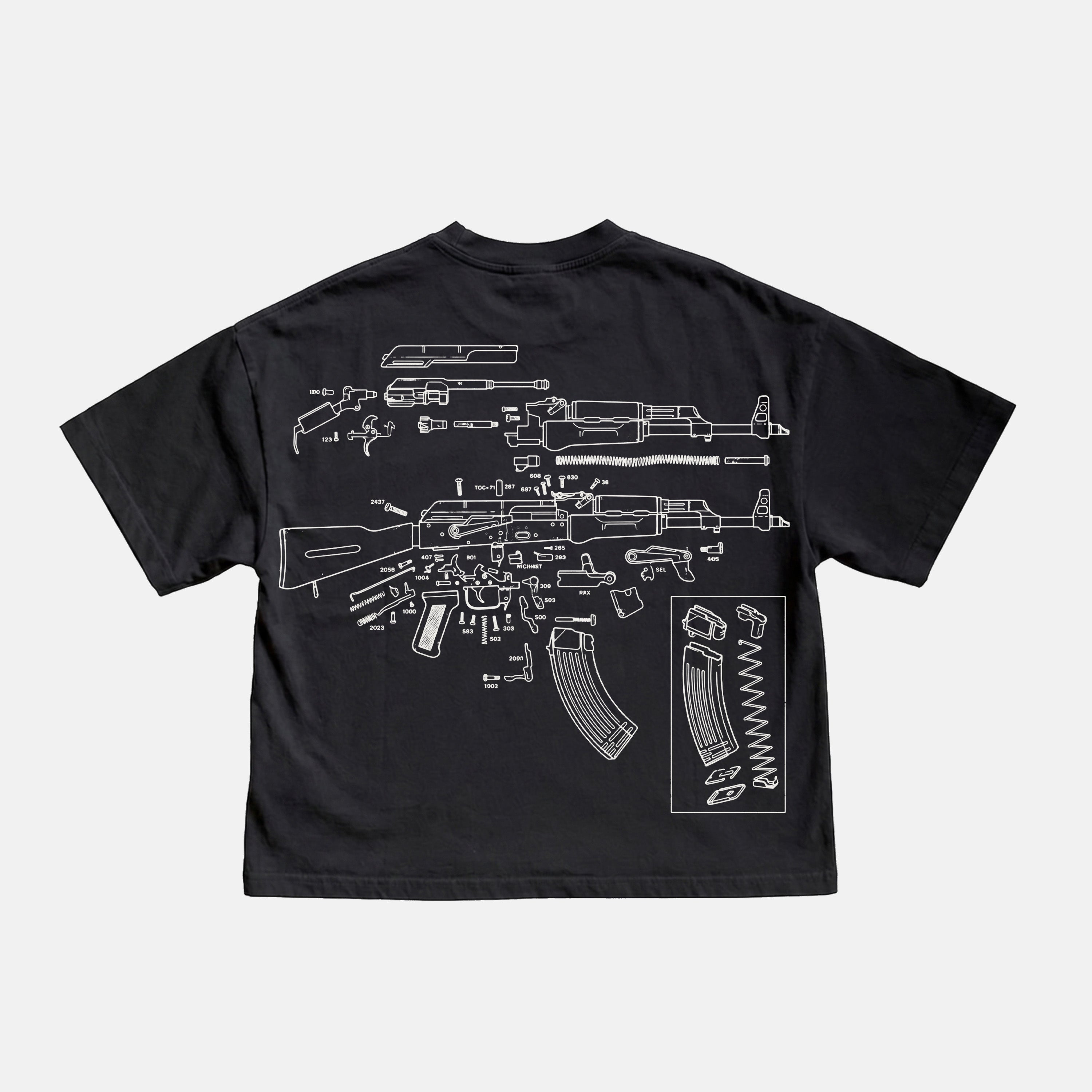 Equal Vessels For All Beings Ak47 Graphic Cropped T-shirt