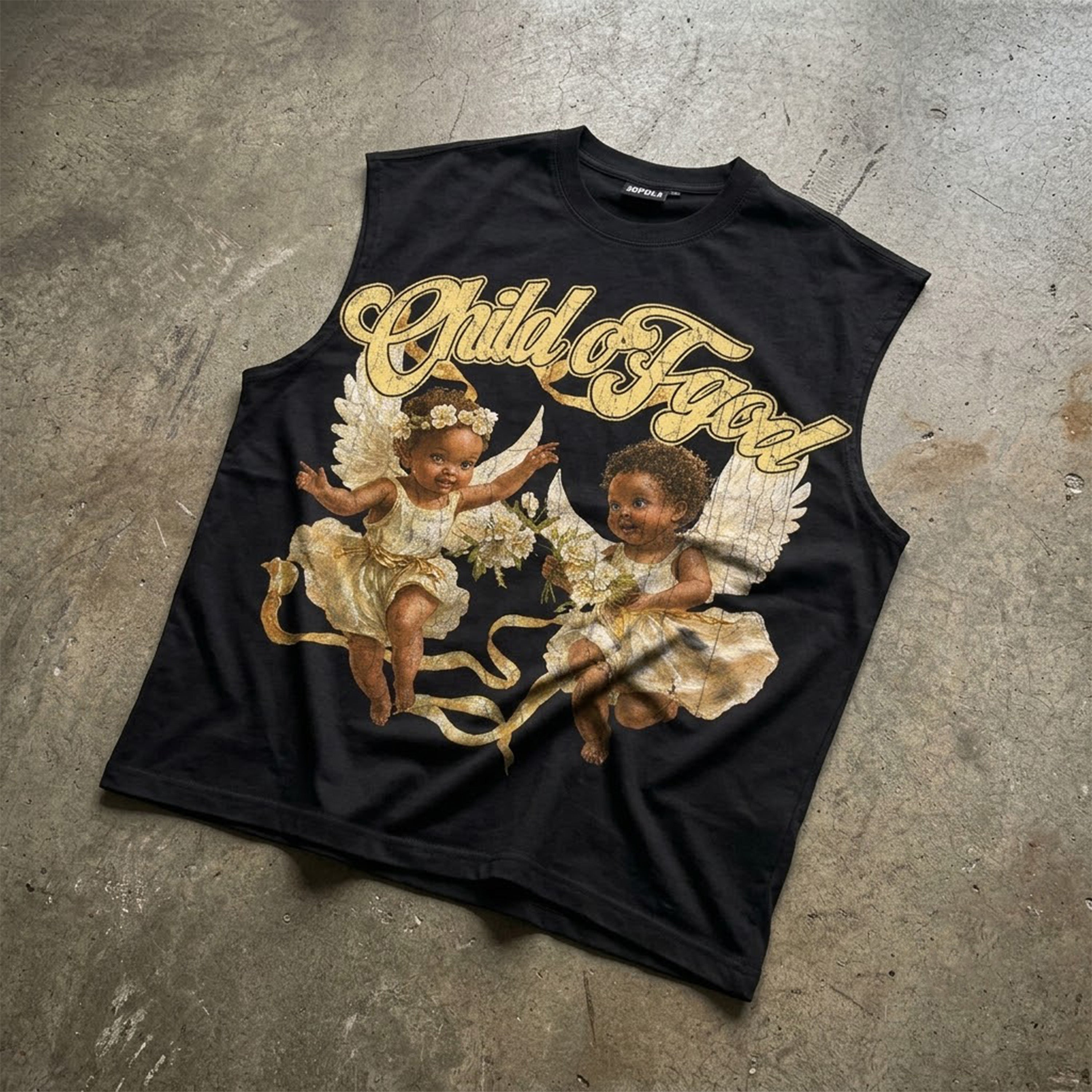 Child Of God Vintage Font Graphic Tank Top