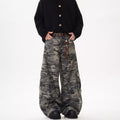 Buck Knife Camouflage Denim Wide-leg Work Baggy Jeans