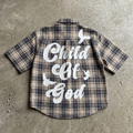 Child Of God Peace Dove Vintage Graphic Plaid Jacket Shirt