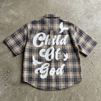 Child Of God Peace Dove Vintage Graphic Plaid Jacket Shirt