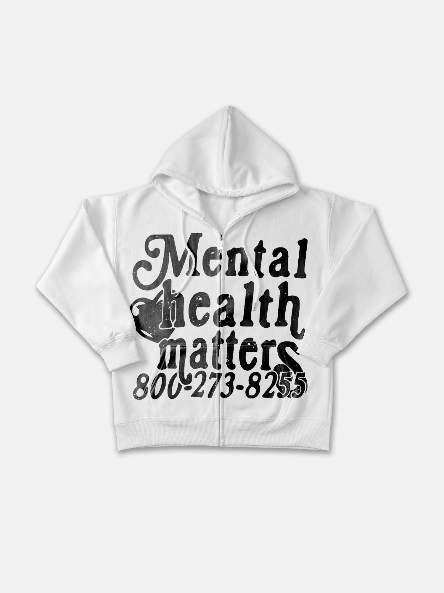 Mental Health Graphic Zip-up Hoodie