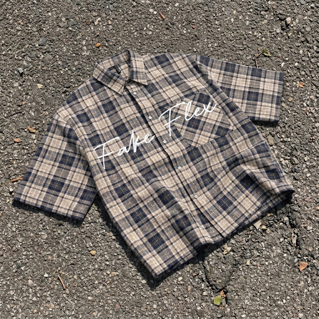 Don't Go Broke Trying To Look Rich Graphic Plaid Jacket Shirt