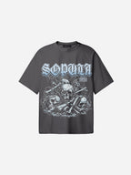 Retro Rope Skull Graphic Cotton T-shirt