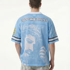 Men's Retro Y2k God Jesus Pattern Jersey T-shirt
