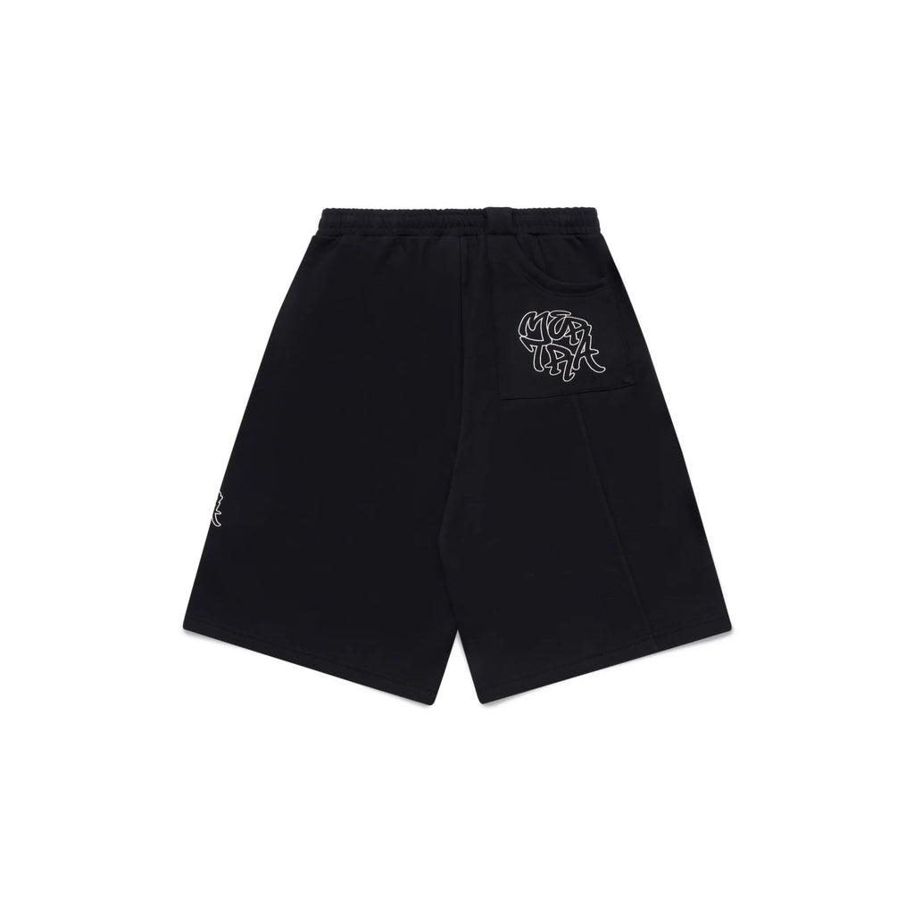 Men's Color-blocked Embroidered Drawstring Sports Shorts