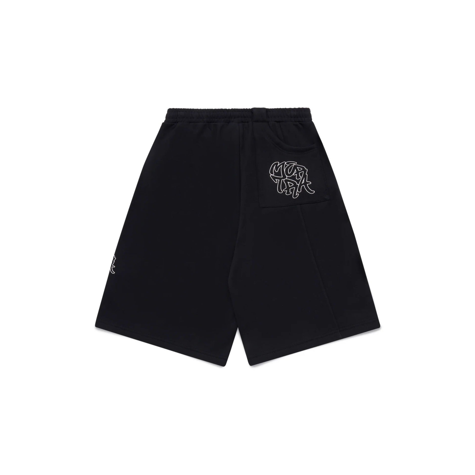 Men's Color-blocked Embroidered Drawstring Sports Shorts