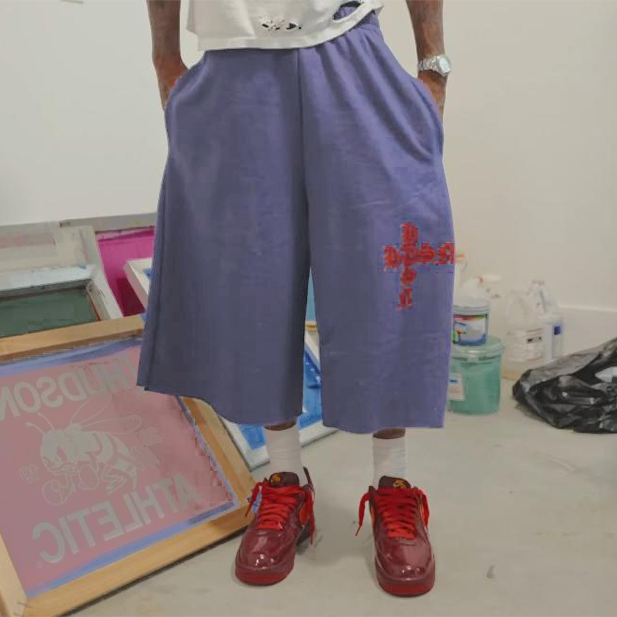 Saint Letter Cross 3/4 Sweatpants
