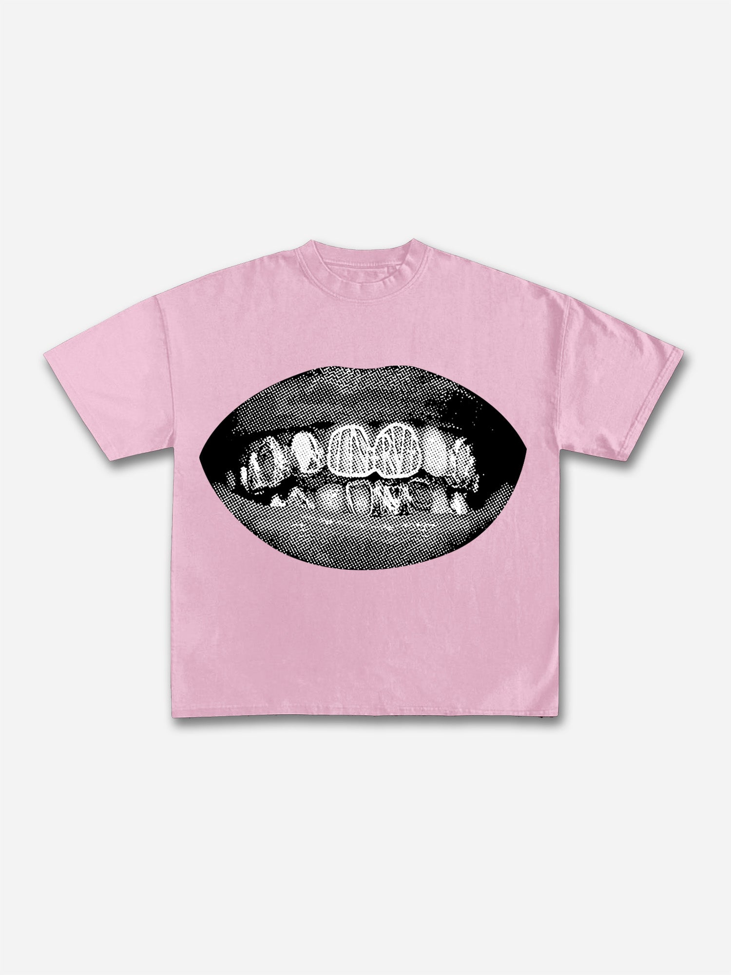 Retro Casual Personalized Lip Print 100% Cotton Casual T-shirt