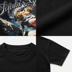 Floral Angel's Grace Vintage Graphic Cropped T-shirt
