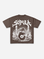 Vintage Gothic Melting Candle Black 8 Spider Graphic Cotton T-shirt