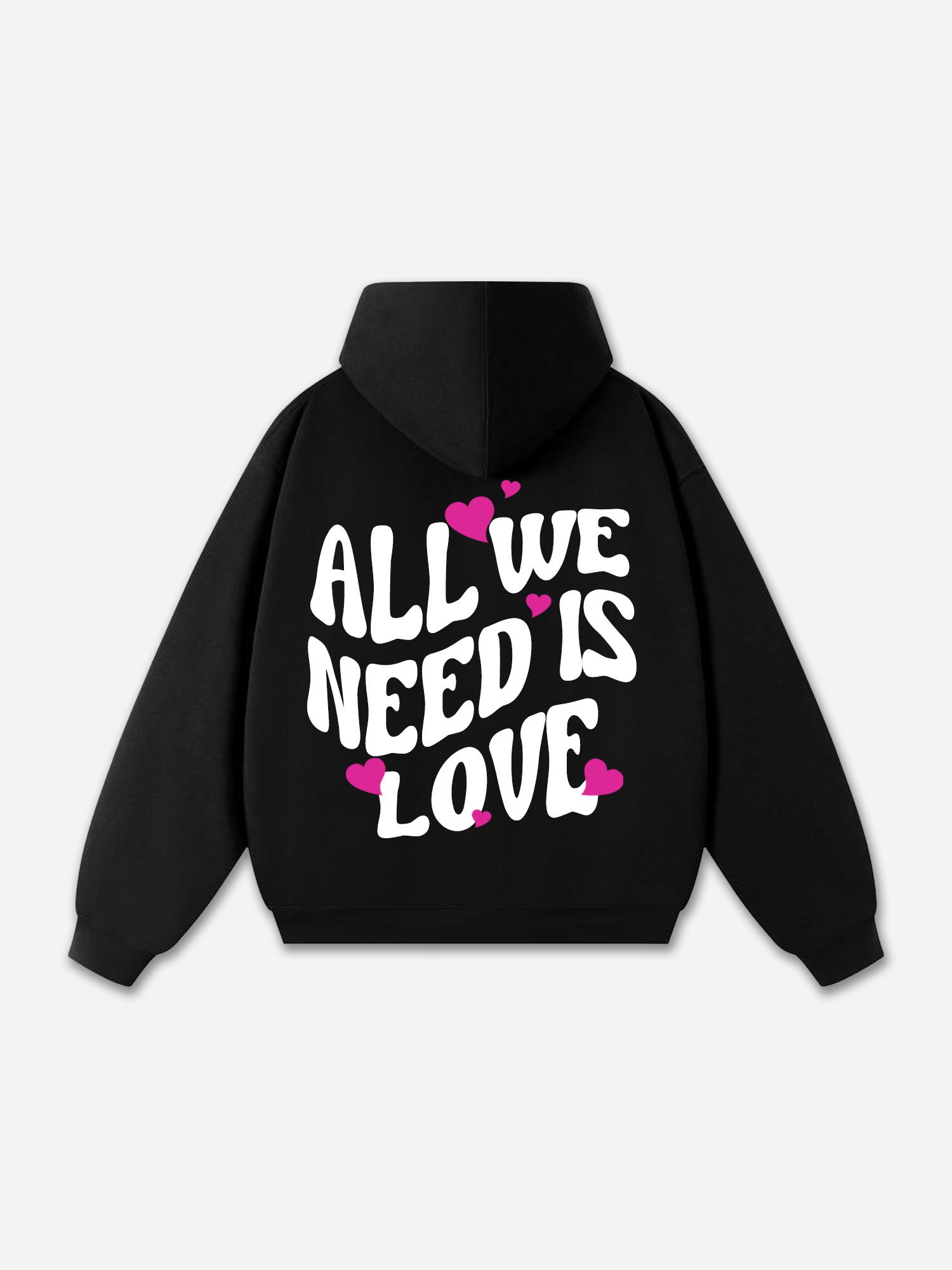 All We Need Is Love Graphic Oversized Hoodie