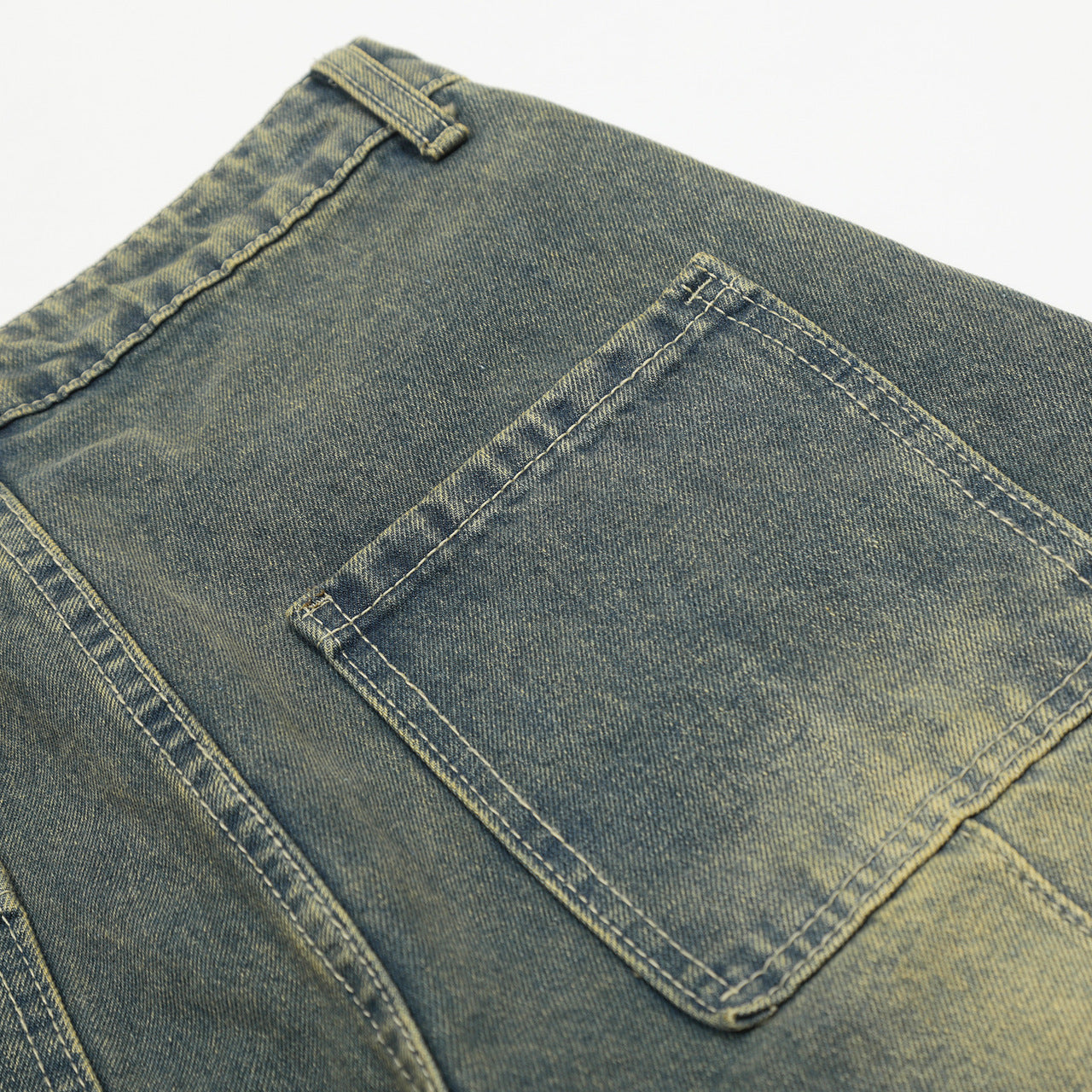 Casual Patchwork Loose-fitting Leg Baggy Jeans