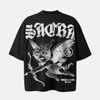 Sacra Angel Winged Archer Of War Graphic Cotton T-shirt