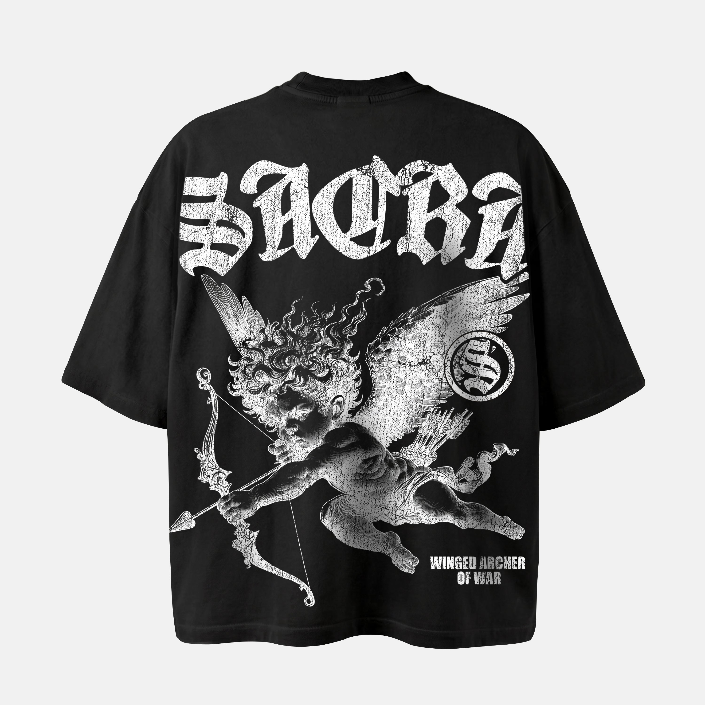 Sacra Angel Winged Archer Of War Graphic Cotton T-shirt