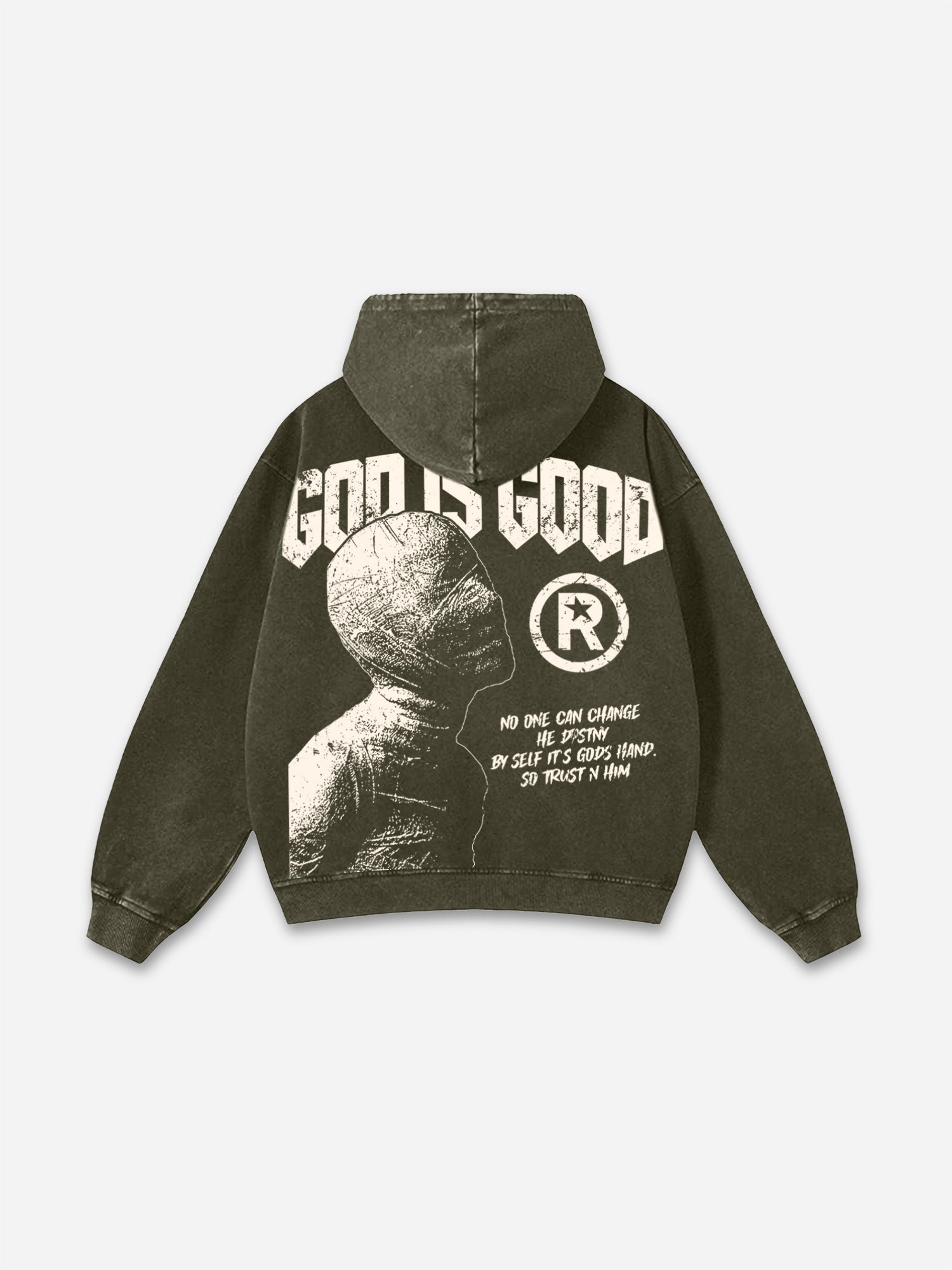 God Is Good-vintage Destiny Graphic Washed Hoodie