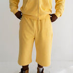 Waffle Elastic Waist Athletic Shorts