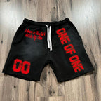 Vintage Word Graphic Drawstring Casual Pocket Shorts