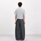 Streetwear Striped Wide-leg Trousers
