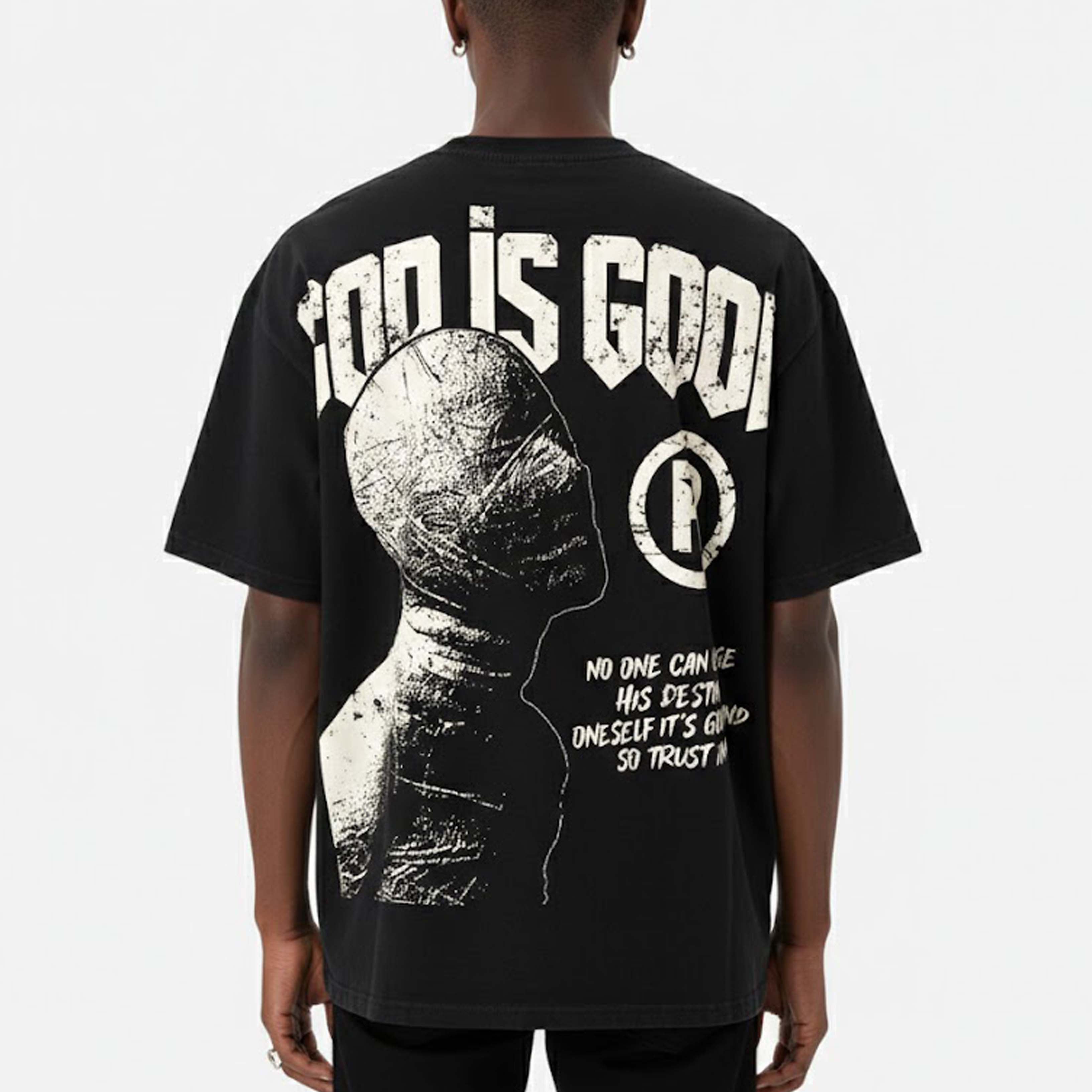 God Is Good-vintage Destiny Mummy Graphic Cotton T-shirt