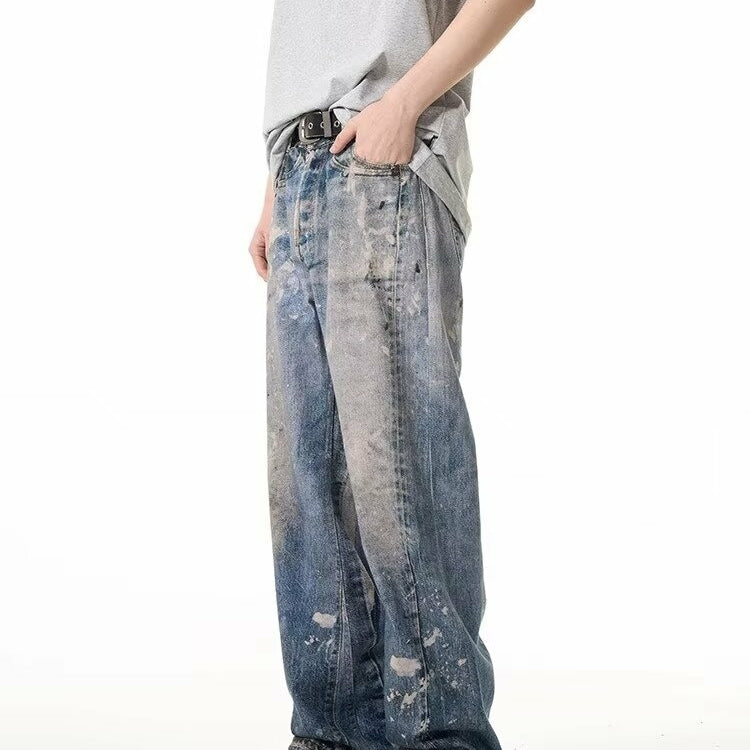 Streetwear Printed Bootcut Denim Baggy Jeans