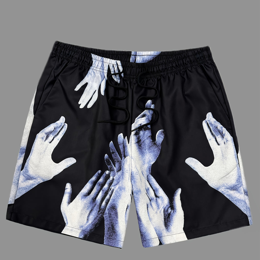 Men's Jesus Helper Drawstring Casual Sports Shorts  Jorts