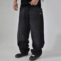Men's Fashion Cd Embroidered Drawstring  Disc Jeans