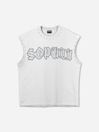 Sopula Shining Diamond Font Graphic Rhinestone Tank Top