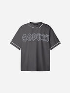 Sopula Shining Diamond Font Graphic Cotton T-shirt