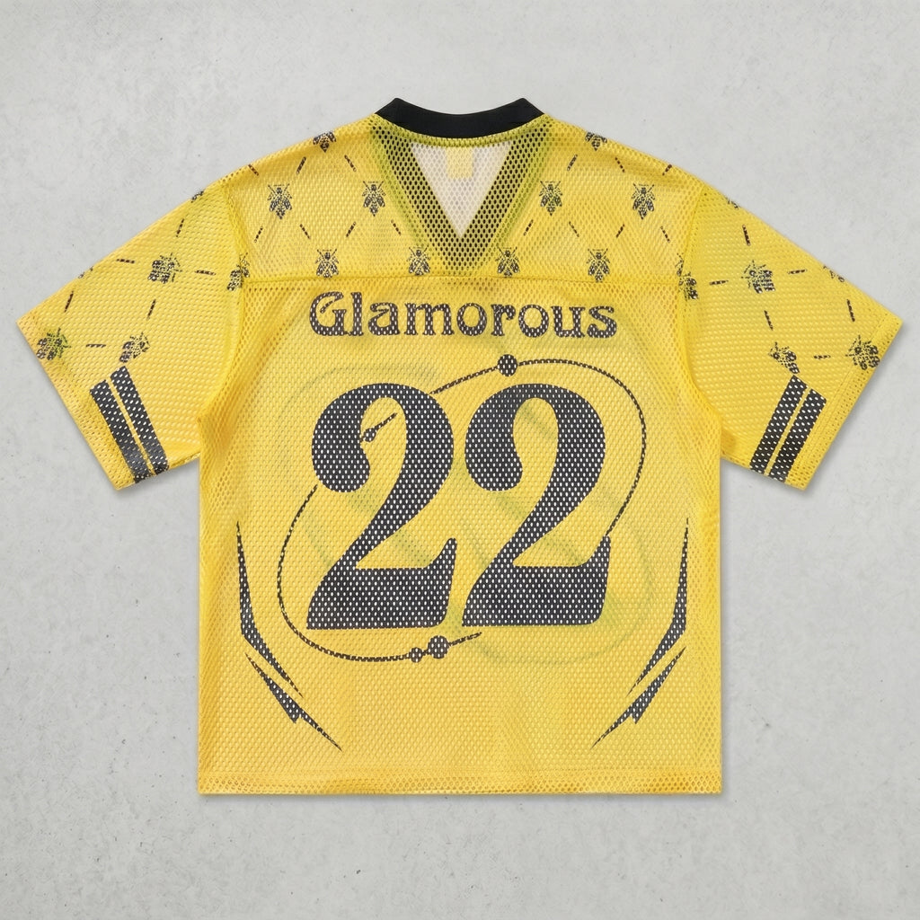 Bee Print No. 22 Mesh Jersey
