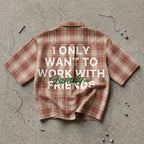 Personalized Retroslogan Graphic Plaid Jacket Shirt