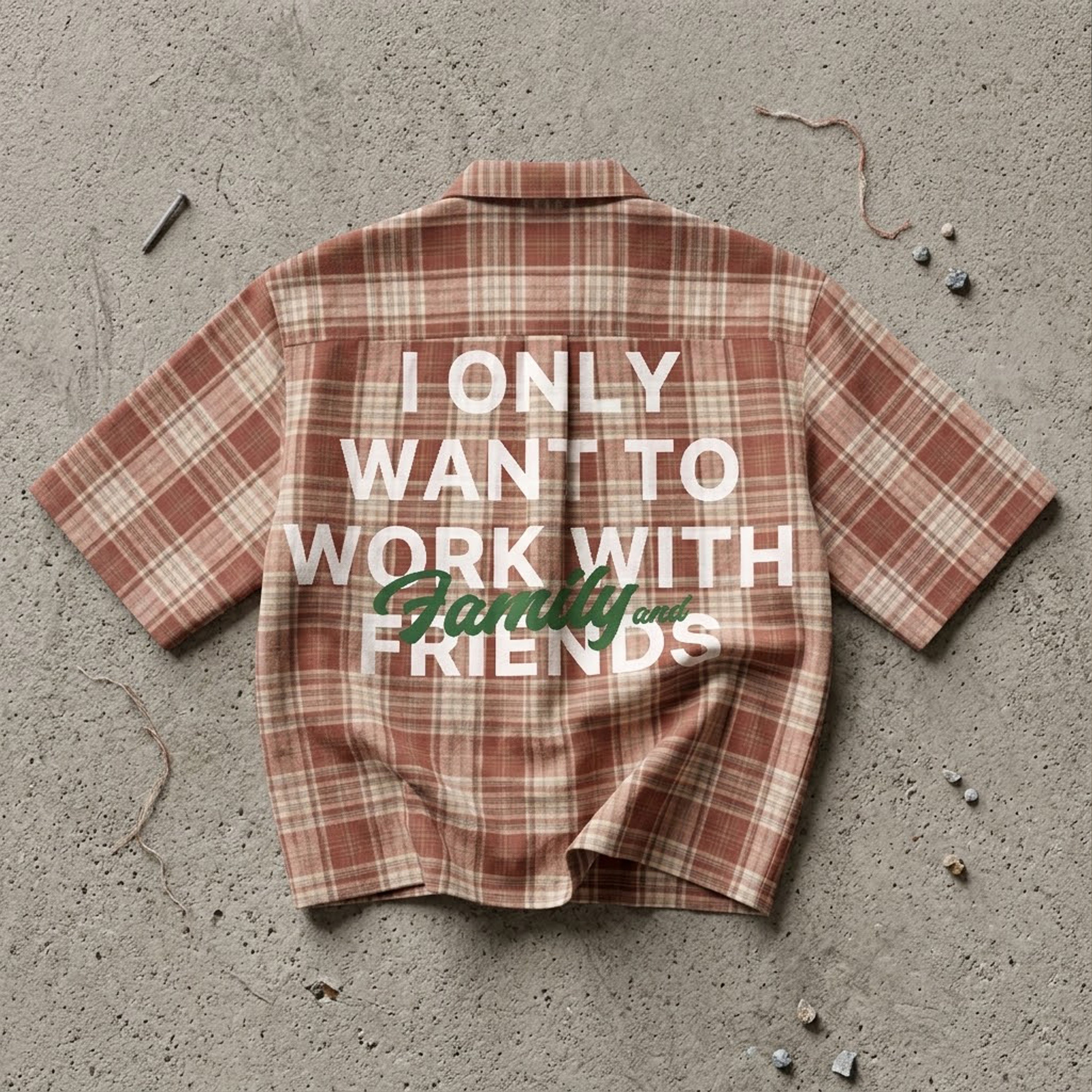 Personalized Retroslogan Graphic Plaid Jacket Shirt