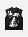 Western Cowboy Modelo Ufo Vintage Graphic Tank Top