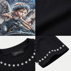 Archangel Battle Graphic Cotton T-shirt